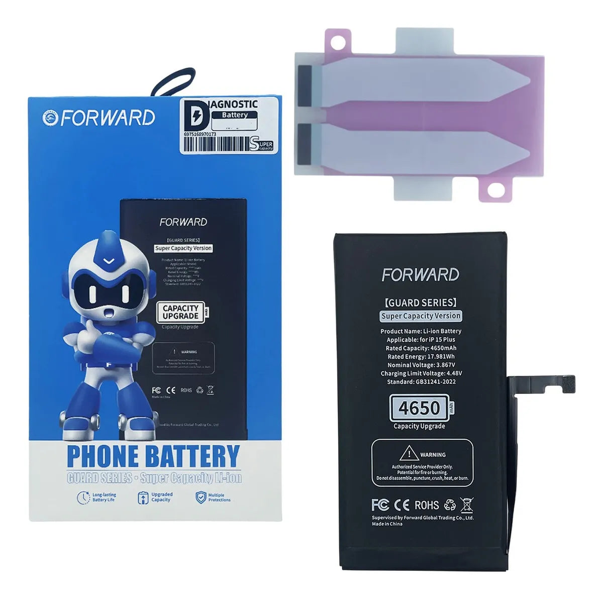 Bateria Para iPhone 15 Plus Forward Autoprogramable
