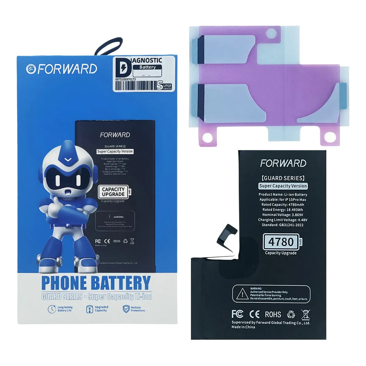 Batería Forward Premium Autoprogramable para iPhone Serie 15