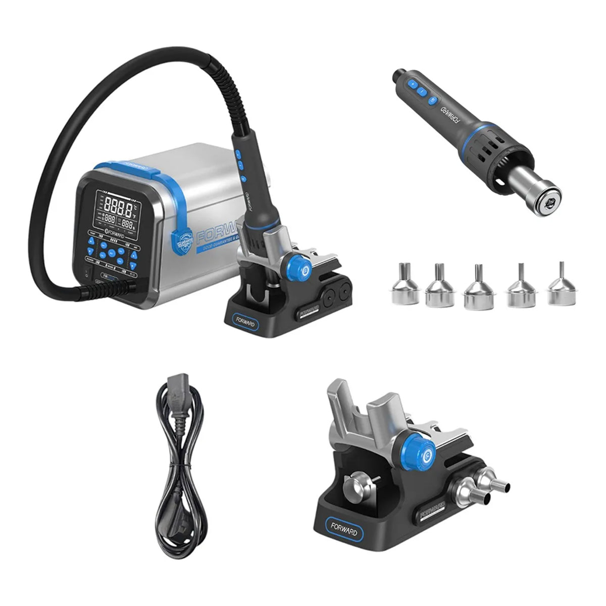 Pistola de aire helicoidal con control de temperatura FW-BF04