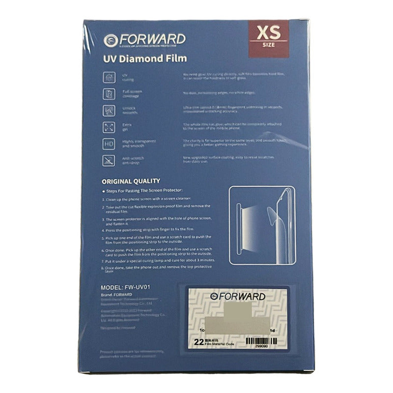 Paquete 20 Micas Hidrogel UV Diamante FW-UV01