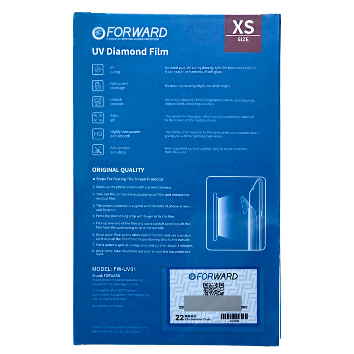 Paquete de 20 Micas Hidrogel UV Diamante: Protección Blindada FW-UV01