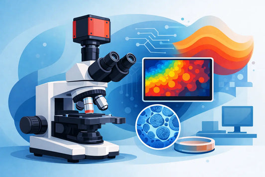 Cámara térmica para microscopio trinocular