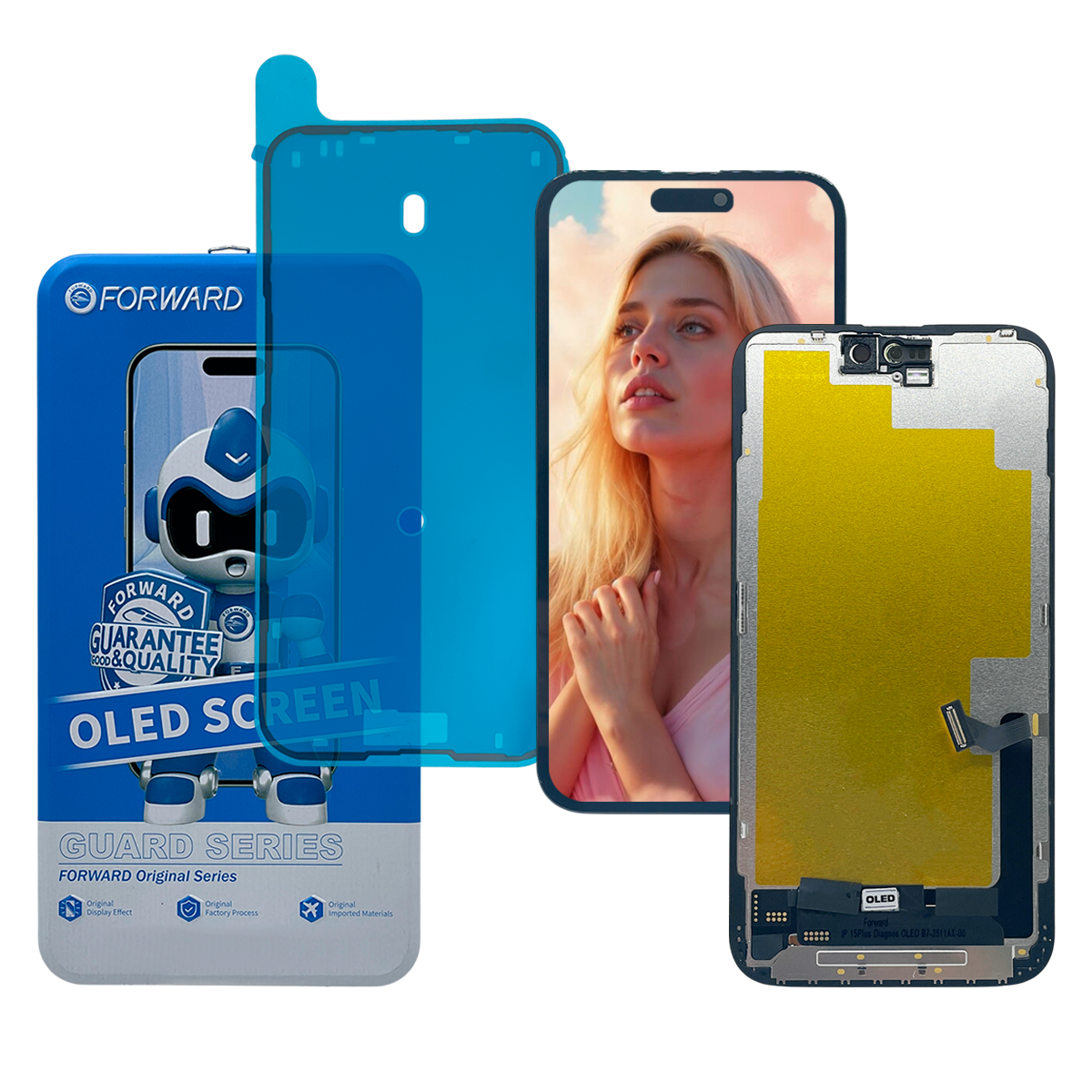 Pantalla para iPhone 15 Plus Forward Oled Autoprogramable