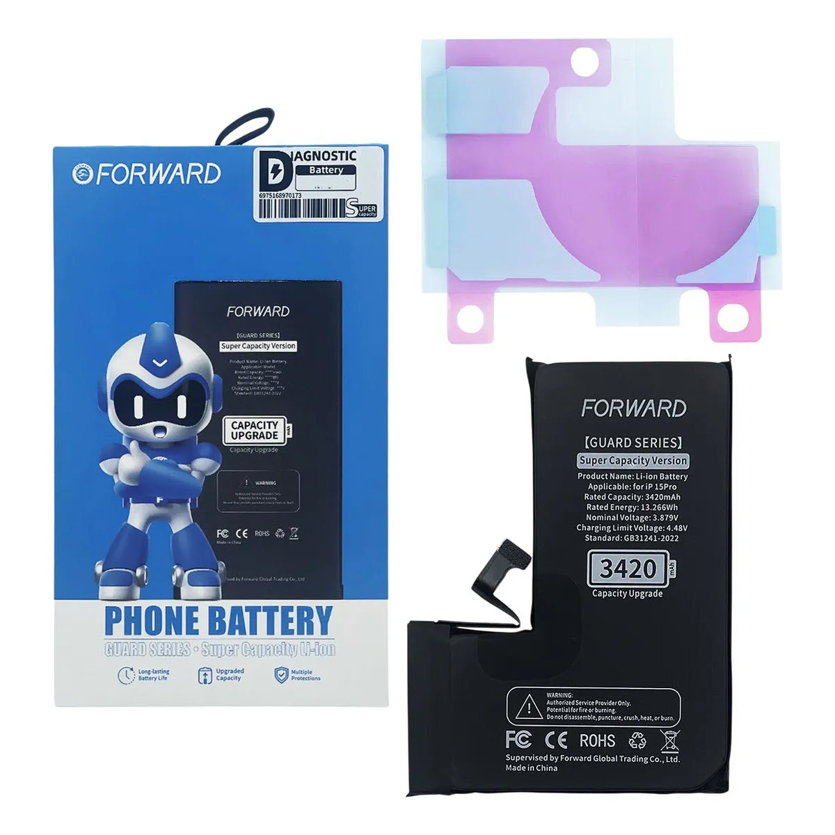 Batería Forward Premium Autoprogramable para iPhone Serie 15