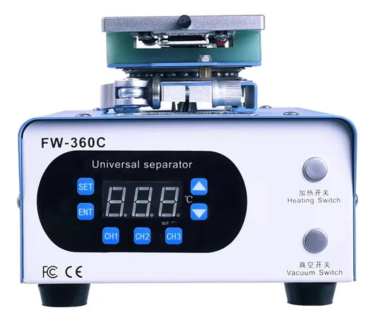 Plancha de calor Separador Glass Giratorio Forward FW-360C