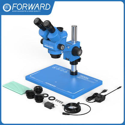 Microscopio Trinocular FW-C55Pro-S – Visión Síncrona y Base de Silicón