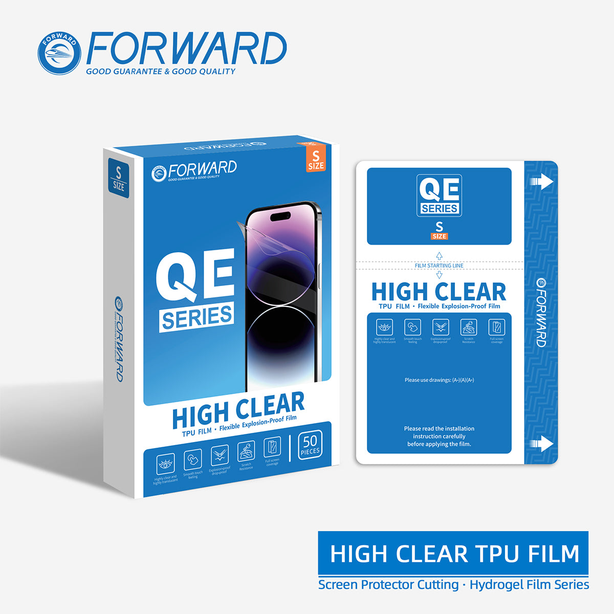 Paquete de Micas de Hidrogel Forward QE Series – Protección Premium de Grado Profesional (20 y 50 pzas)