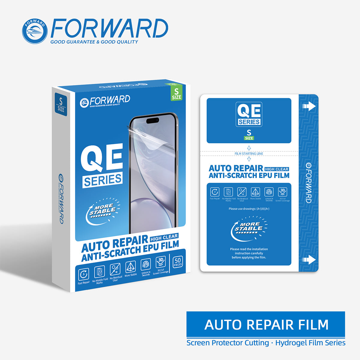 Paquete de Micas de Hidrogel Forward QE Series – Protección Premium de Grado Profesional (20 y 50 pzas)