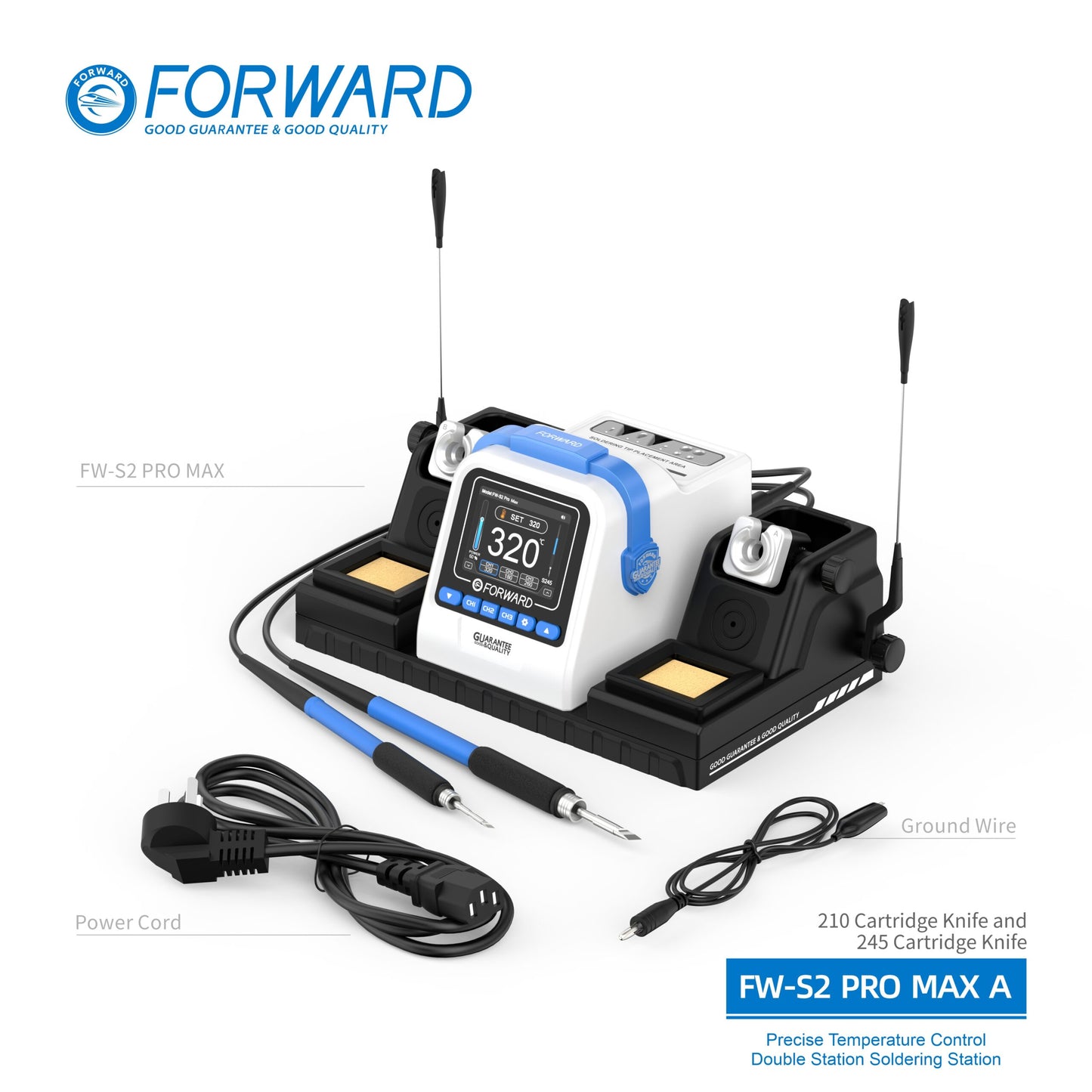 Estación de Soldadura Doble Forward FW-S2ProMax-A