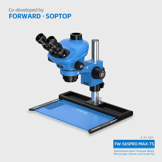 Microscopio Trinocular Forward FW-S65Promax-TS – Zoom de 65x y Base Deslizante