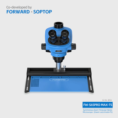 Microscopio Trinocular Forward FW-S65Promax-TS – Zoom de 65x y Base Deslizante