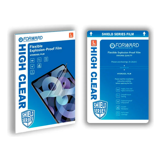 Paquete de 5 Piezas Micas de Hidrogel Forward 16" – (Transparente/Mate HD) Absorción de Impactos