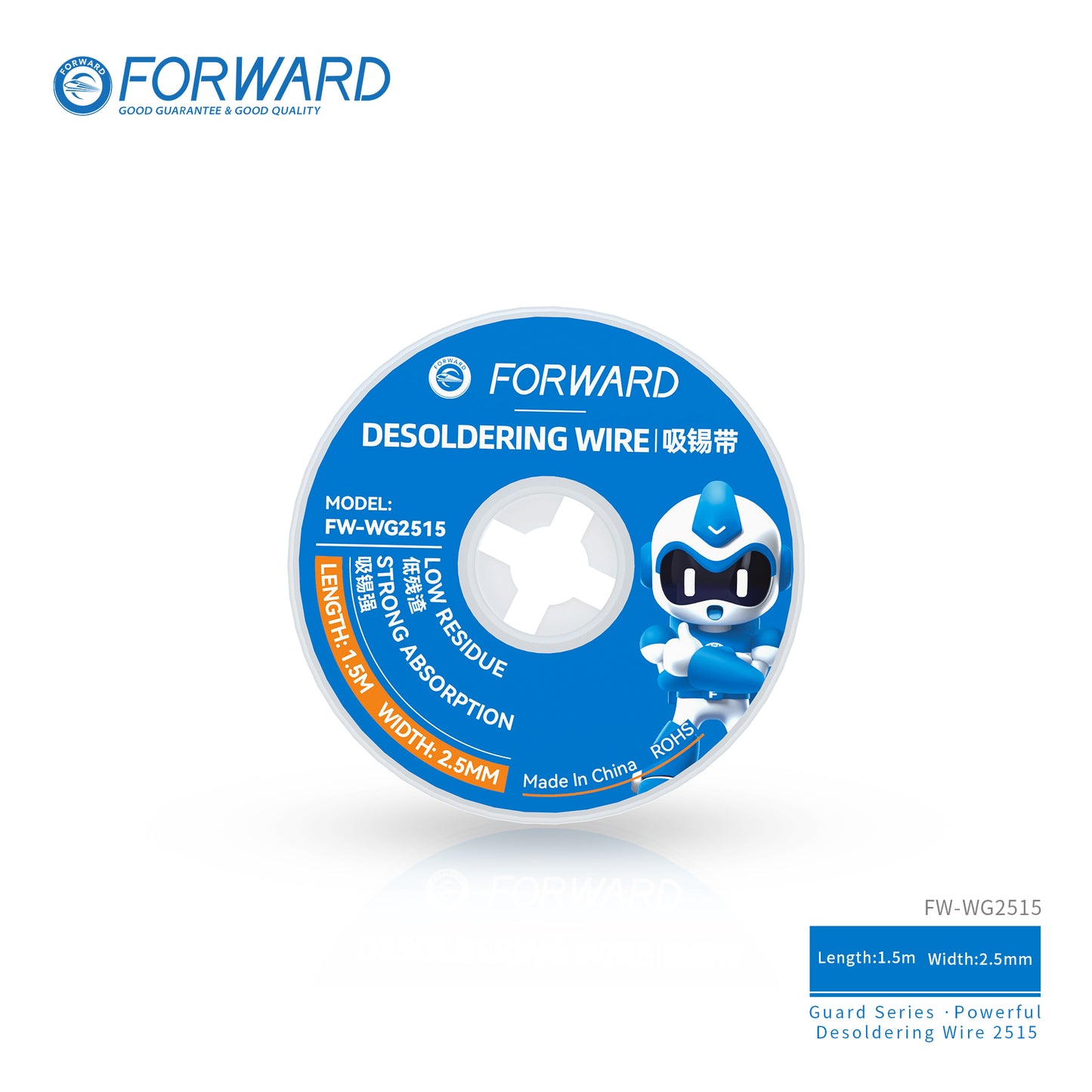 Malla Desoldadora 2.5mm – (Máxima Absorción)