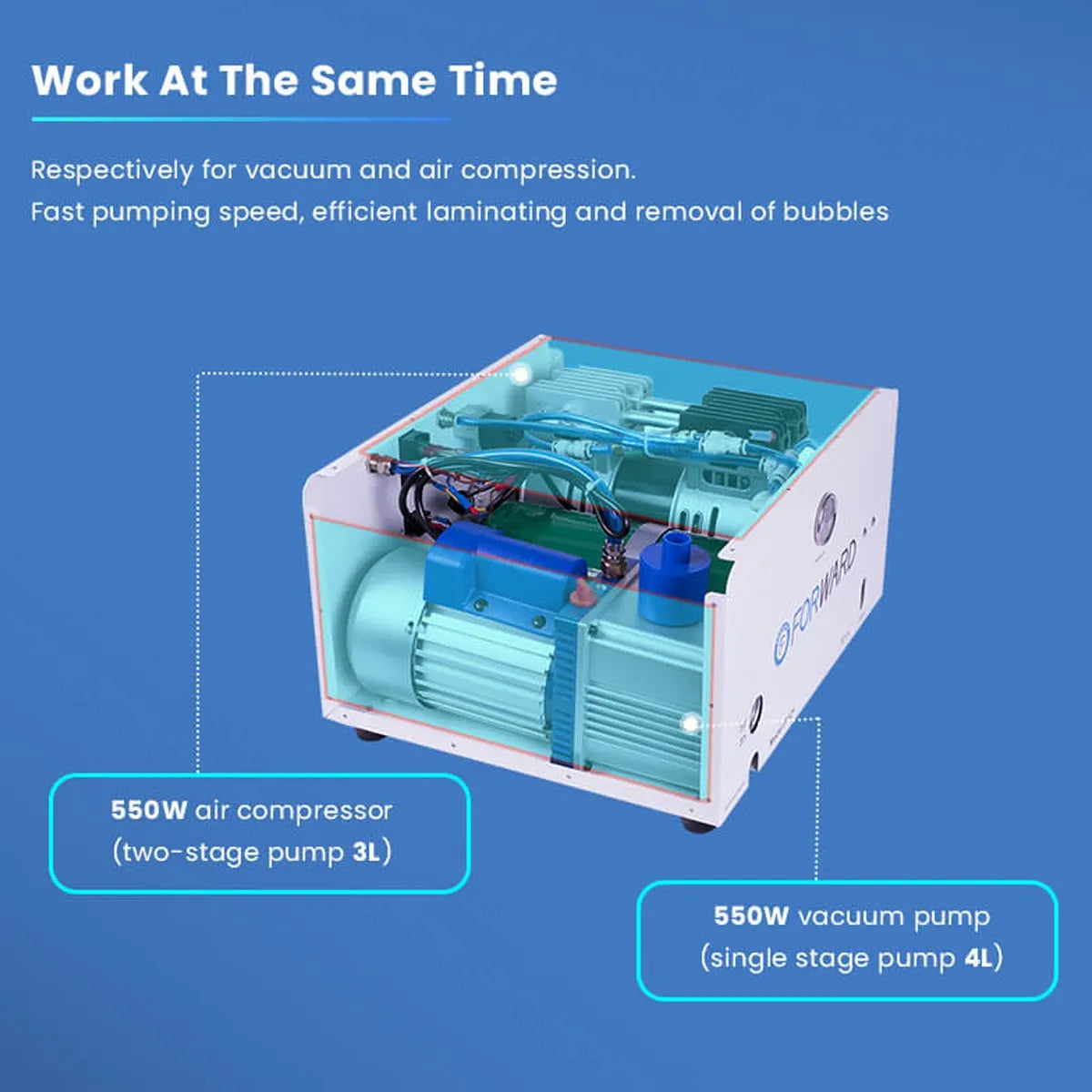 Motor Todo en Uno Forward P12+ (Compresor + Bomba de Vacío)