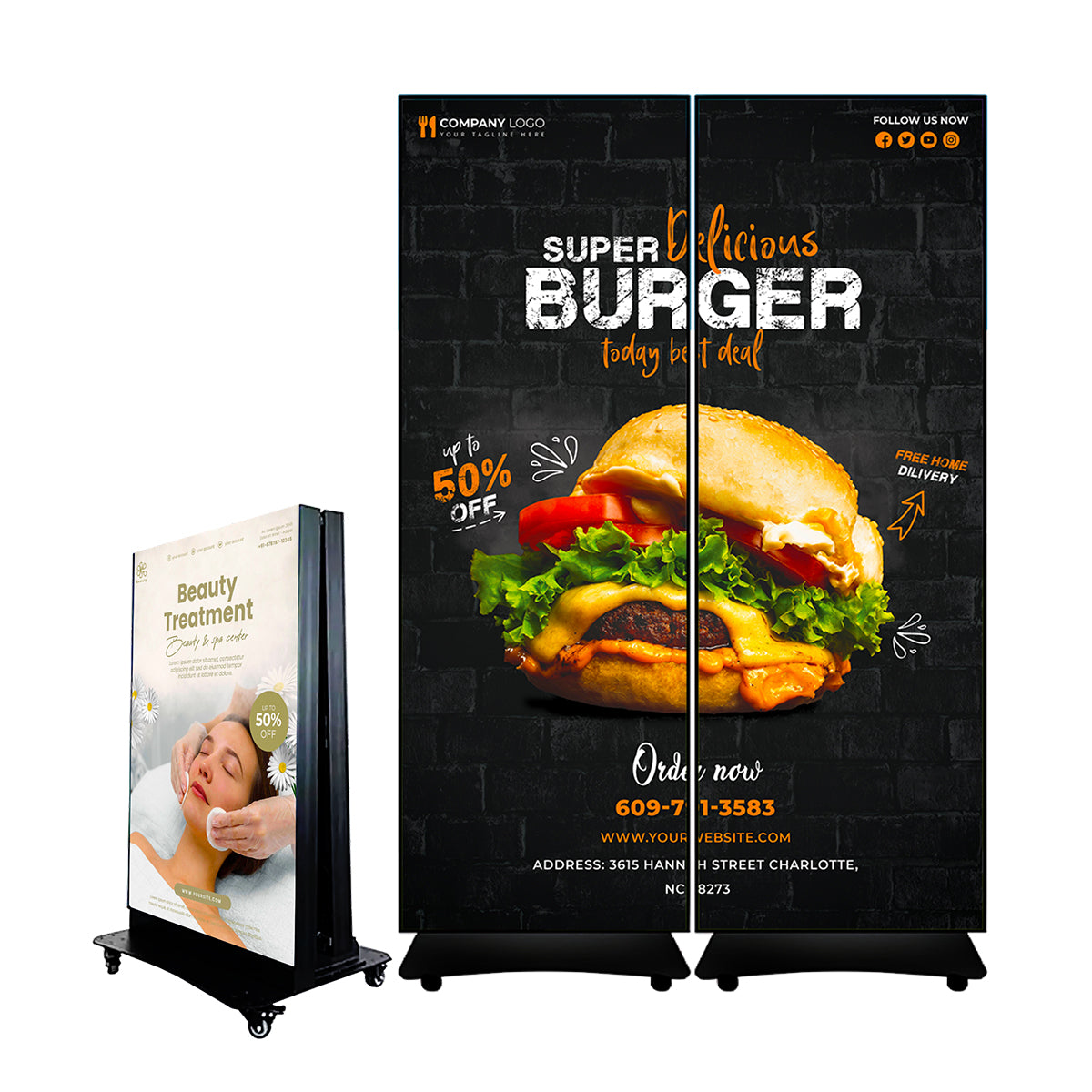 Póster LED Plegable con Sistema de Fusión + GOB